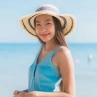 Portrait beautiful young asian woman happy smile in beach